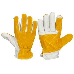 Split Cowhide Unlined Leather Rolled Cuff Drivers Gloves