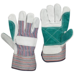 Split Cowhide/Canvas Unlined Work Gloves